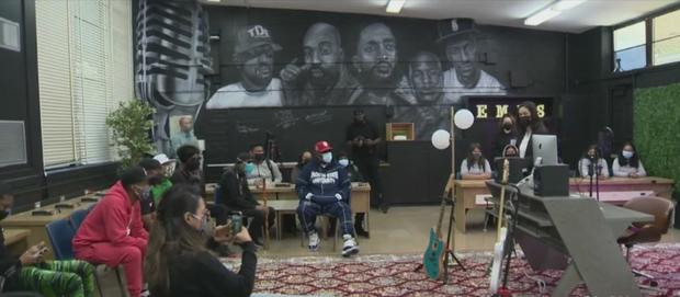 Students at Watts School Surprised With Brand New Music Production Studio 