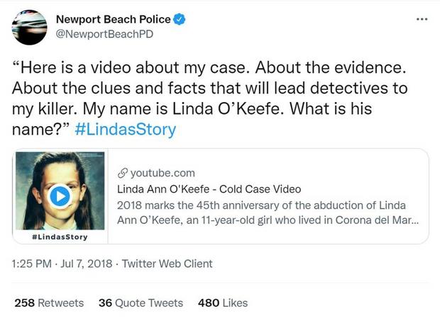 Linda O'Keefe tweet 