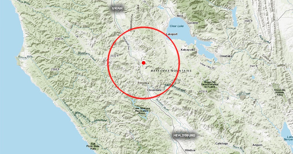 Magnitude 3.4 Earthquake Centered North of Cloverdale Rattles Sonoma