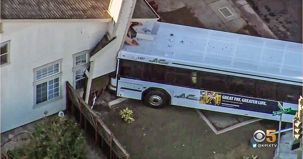 Car Fleeing CHP Causes AC Transit Bus to Plow Into Oakland Home - CBS ...