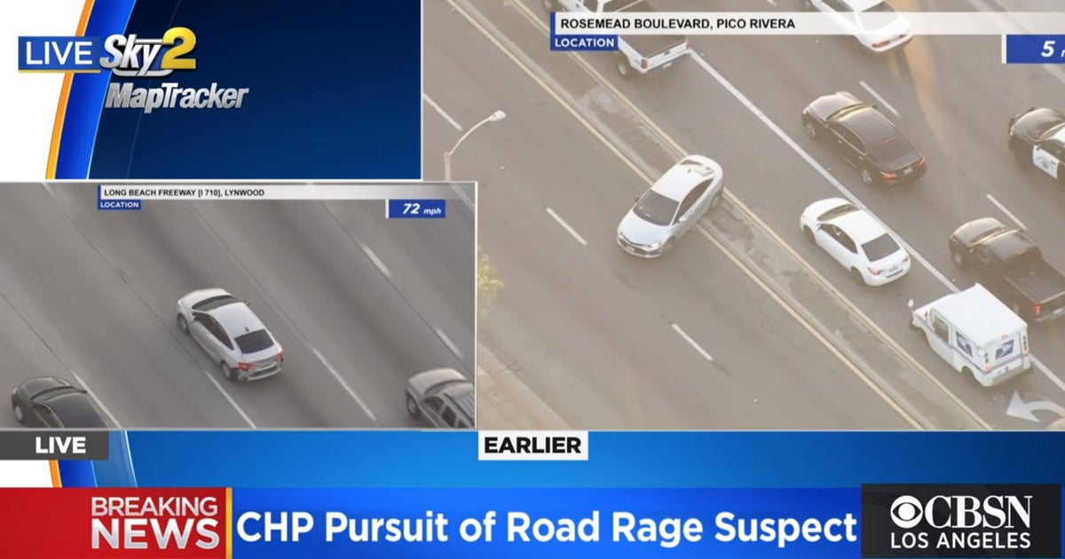 Road Rage Suspect Taken Into Custody Following Pursuit - CBS Los Angeles