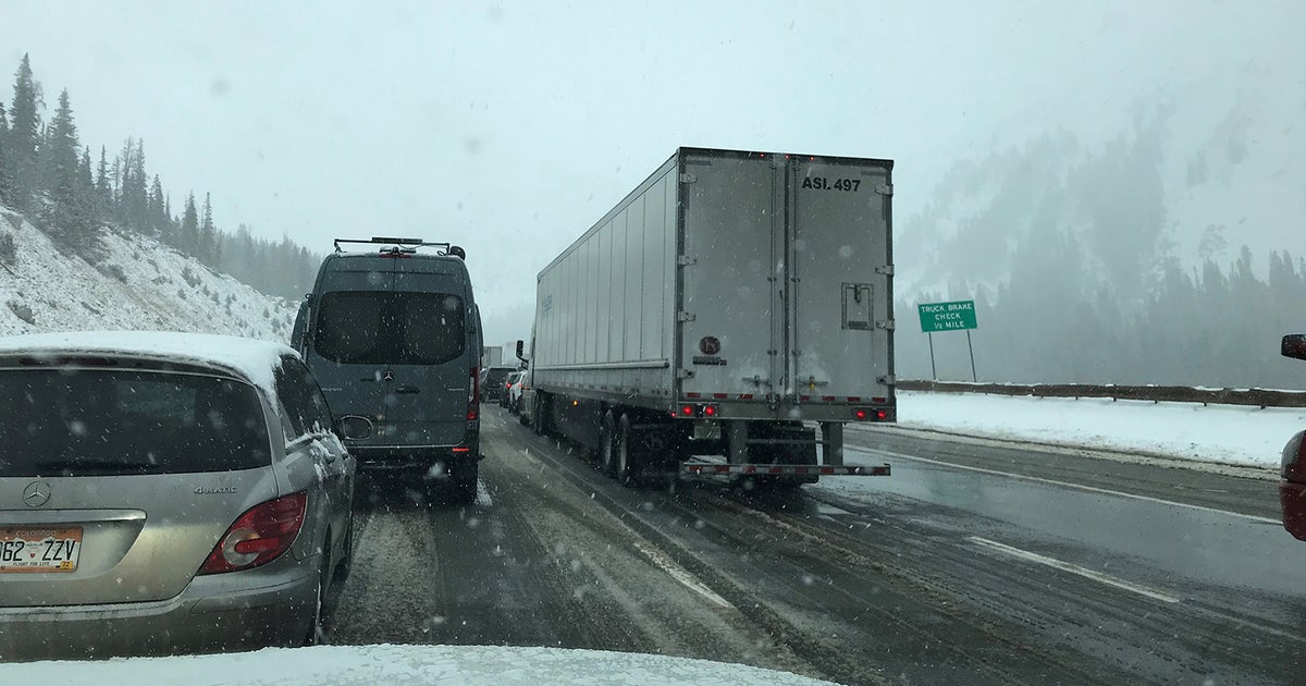 Snowy Conditions On I70 Cause Issues In Colorado's High Country CBS