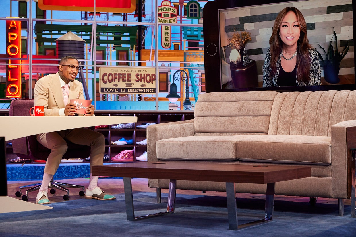 Nick Cannon Chats With DWTS Judge Carrie Ann Inaba About Her 'In Living