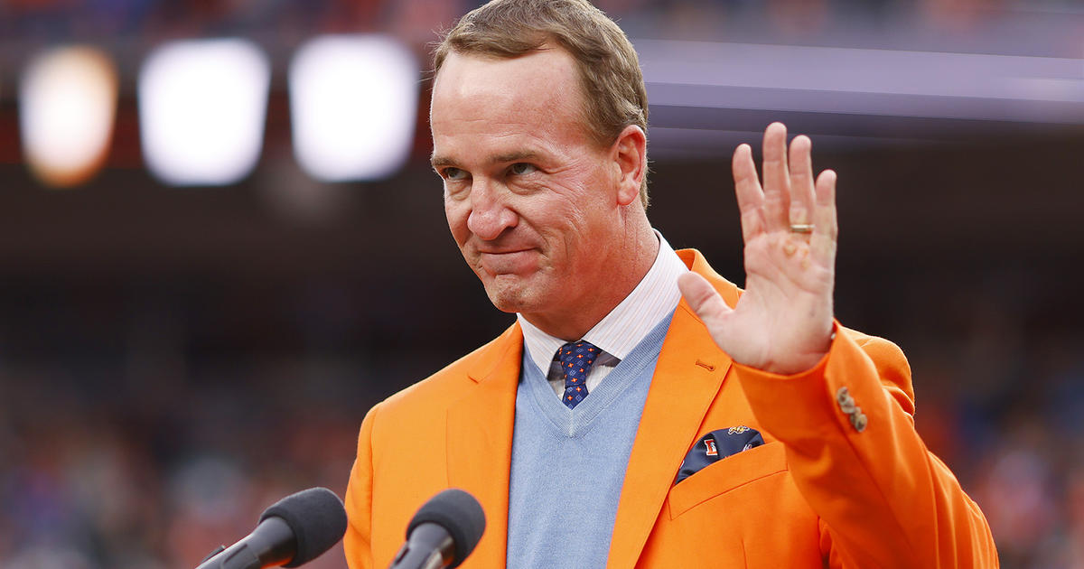 Peyton Manning going into the Denver Broncos Ring of Fame