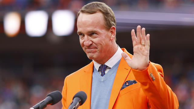 Peyton Manning going into the Denver Broncos Ring of Fame, WJHL