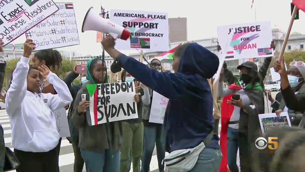 Sudan Protest Rally Outside S.F. City Hall 