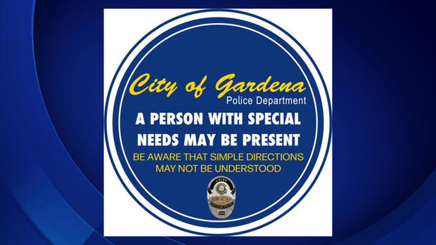 gardena special needs sticker 