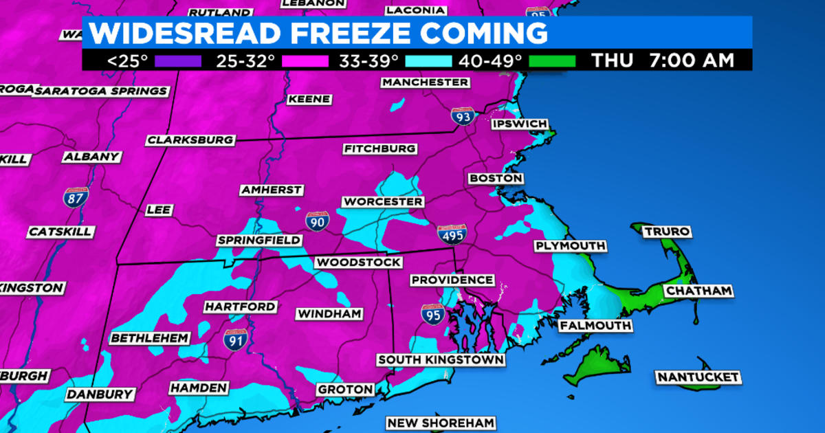 Growing Season Is Over, Widespread Freeze Coming To Massachusetts - CBS  Boston