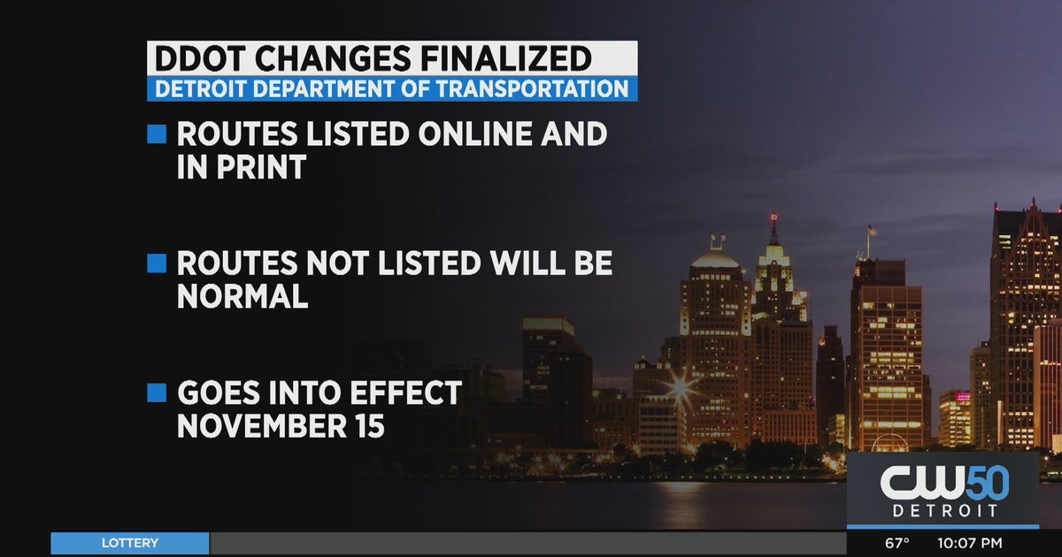 Detroit Department Of Transportation Bus Routes Temporarily Changing CBS Detroit