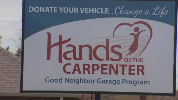 Hands of The Carpenter sign 