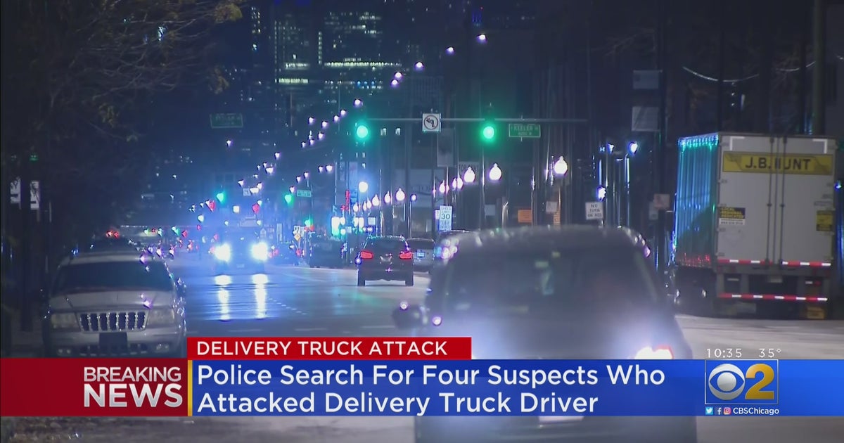 Police Search For Four Men Who Attacked Delivery Truck Driver - CBS Chicago