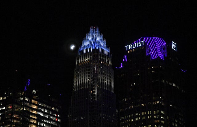 Partial Lunar eclipse in North Carolina 