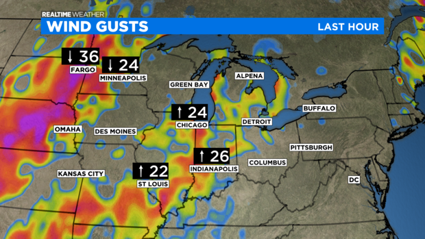 Wind Gusts Midwest: 11.24.21 