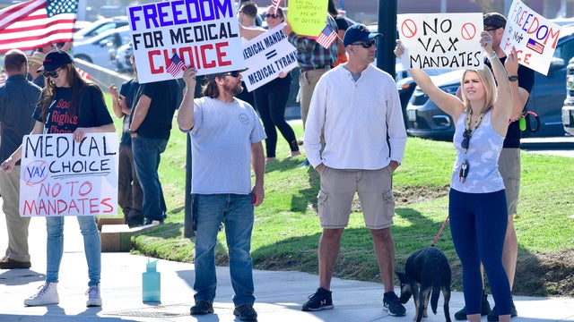 Employees Of Naval Surface Warfare Center, Corona Division Protest Vaccine Mandates 