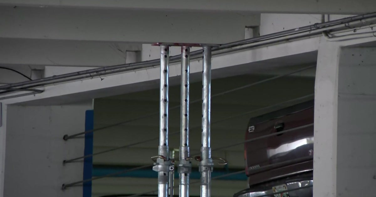 CBS4 Exclusive Support Beams At Dadeland Mall Parking Garage Alarms