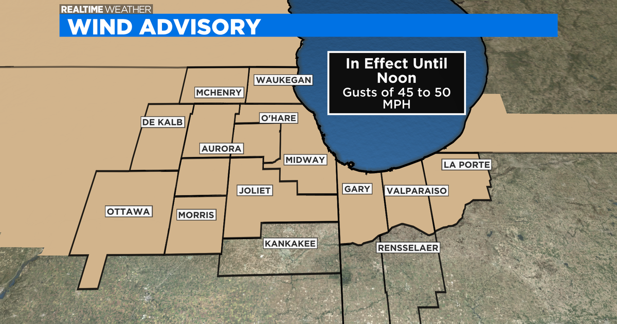 Chicago Weather: Wind Advisory In Effect; Temperature Drop Monday - CBS ...