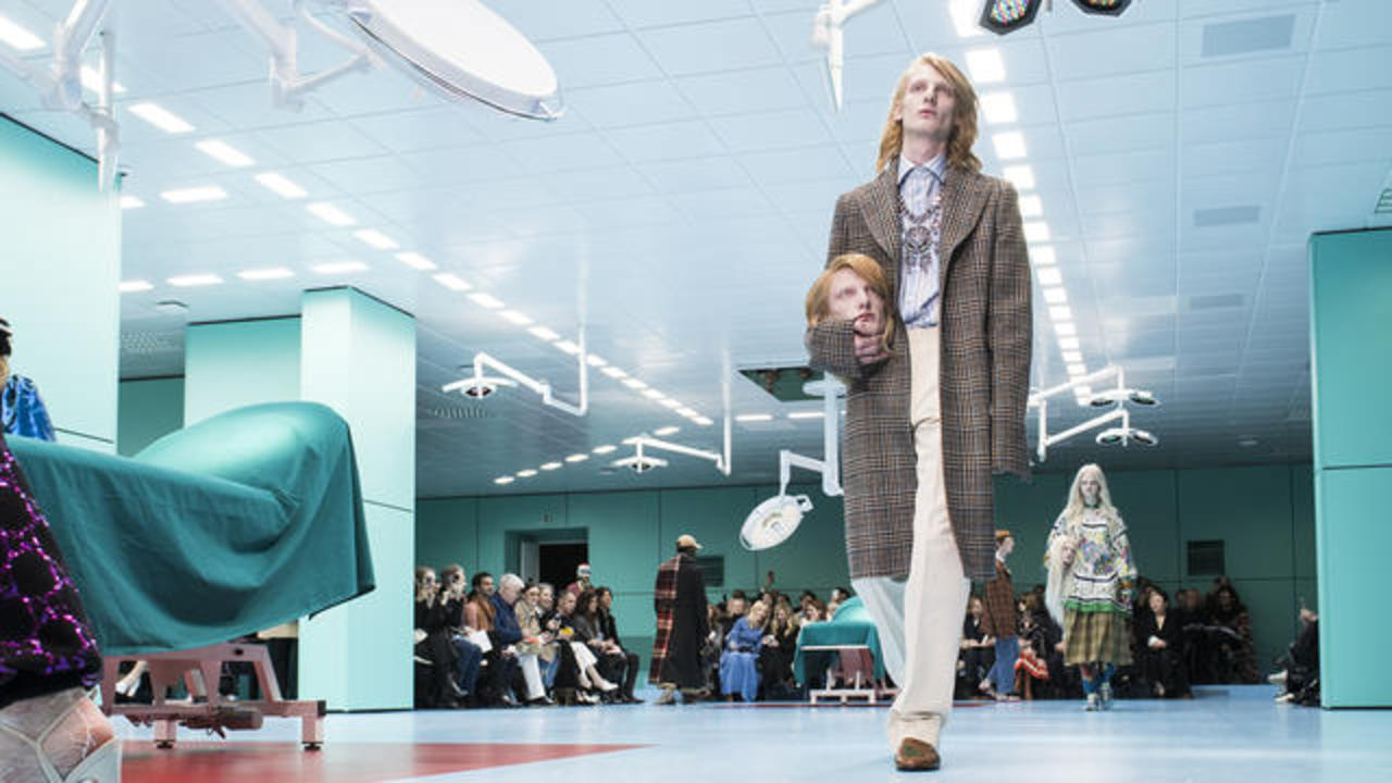 Gucci models carried their severed heads down the runway in Milan