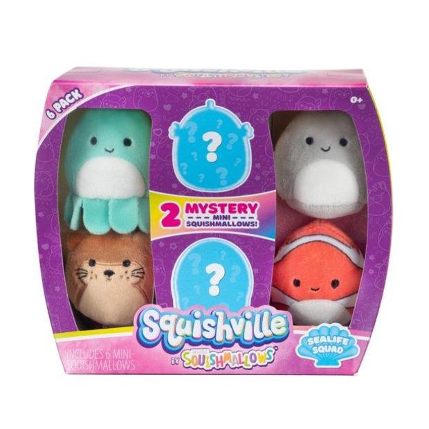 Squishville Sealife Squad mini Squishmallows 6-pack 