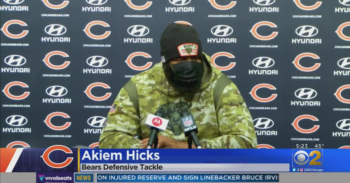 Bears' DT Akiem Hicks likely to play Sunday vs. Packers