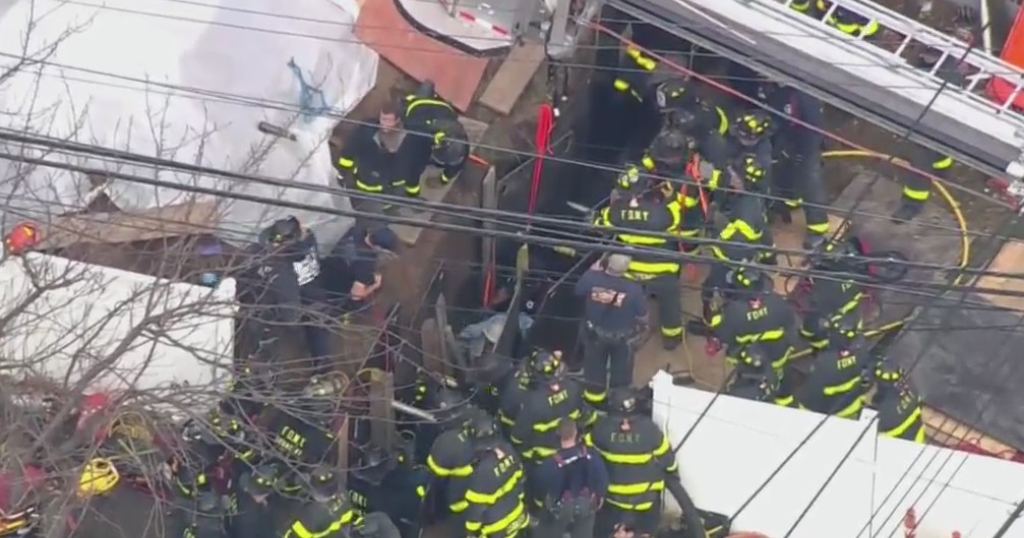 Man Rescued From Trench Collapse At Bronx Construction Site - CBS New York