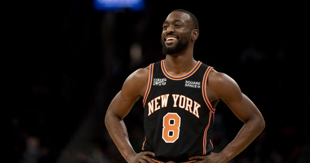 New York Knicks guard Miles McBride shoots against Atlanta Hawks