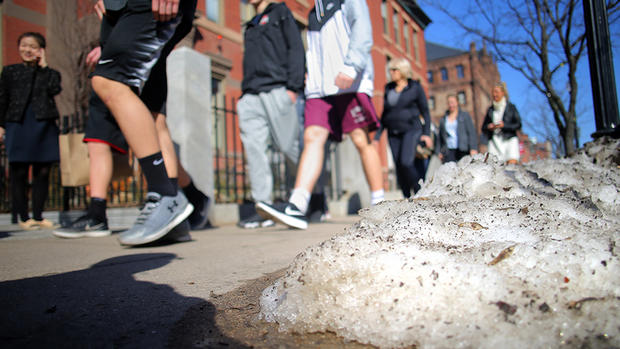 snow melting boston 