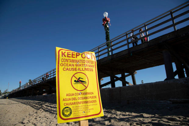 beach closure southern california sewage spill seal beach long beach huntington beach point fermin 