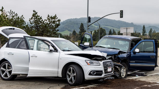 Pleasanton hit-and-run accident scene 