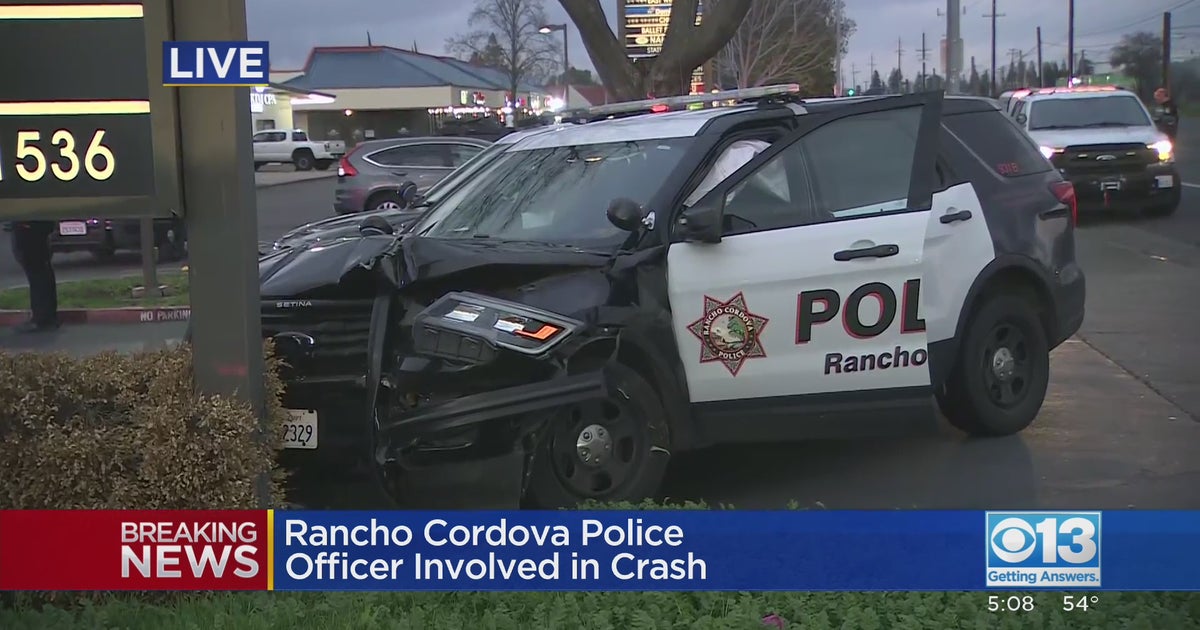 Rancho Cordova Police Officer Crashes Into Pole CBS Sacramento