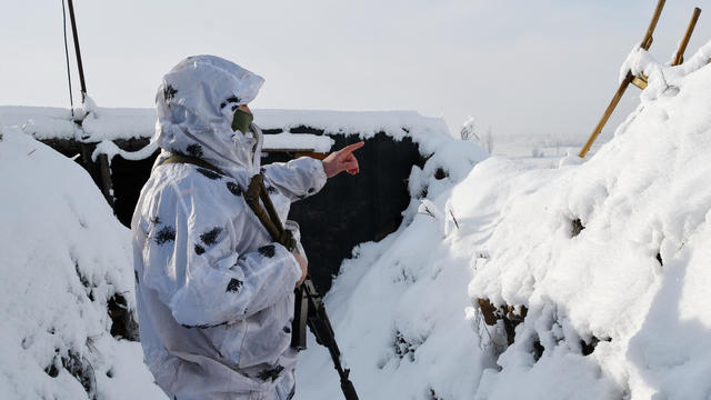 Ukrainian army soldier talking about current situation on 