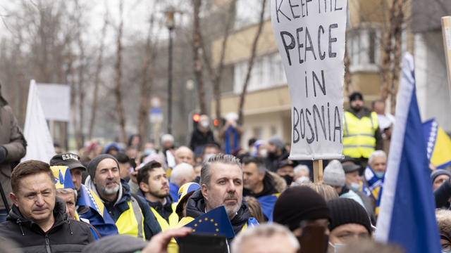 Protests In Brussels Due To The Crisis In BiH 