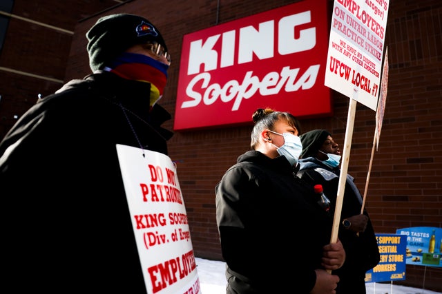 Workers At Grocery Chain King Soopers Go On Strike 
