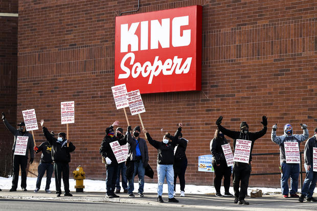 Workers At Grocery Chain King Soopers Go On Strike 