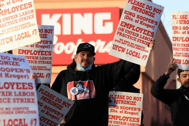 Kroger's King Soopers workers in Colorado go on strike for better pay 