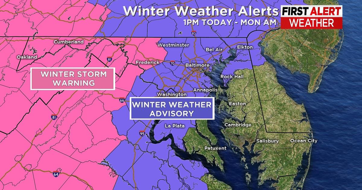 Maryland Weather: Nor'Easter Snowstorm Arrives - CBS Baltimore