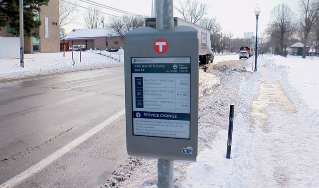 Metro Transit Solar Powered Signs