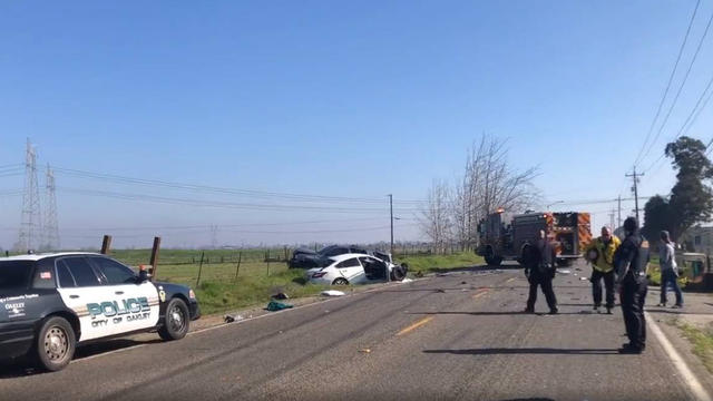 8 People Injured in Multi-Vehicle Collision in Oakley - CBS San Francisco