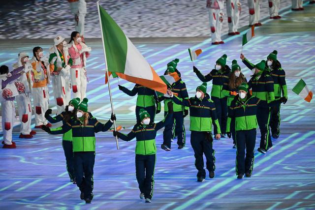 Brittany Bowe, John Shuster Lead Team USA During Parade of Nations