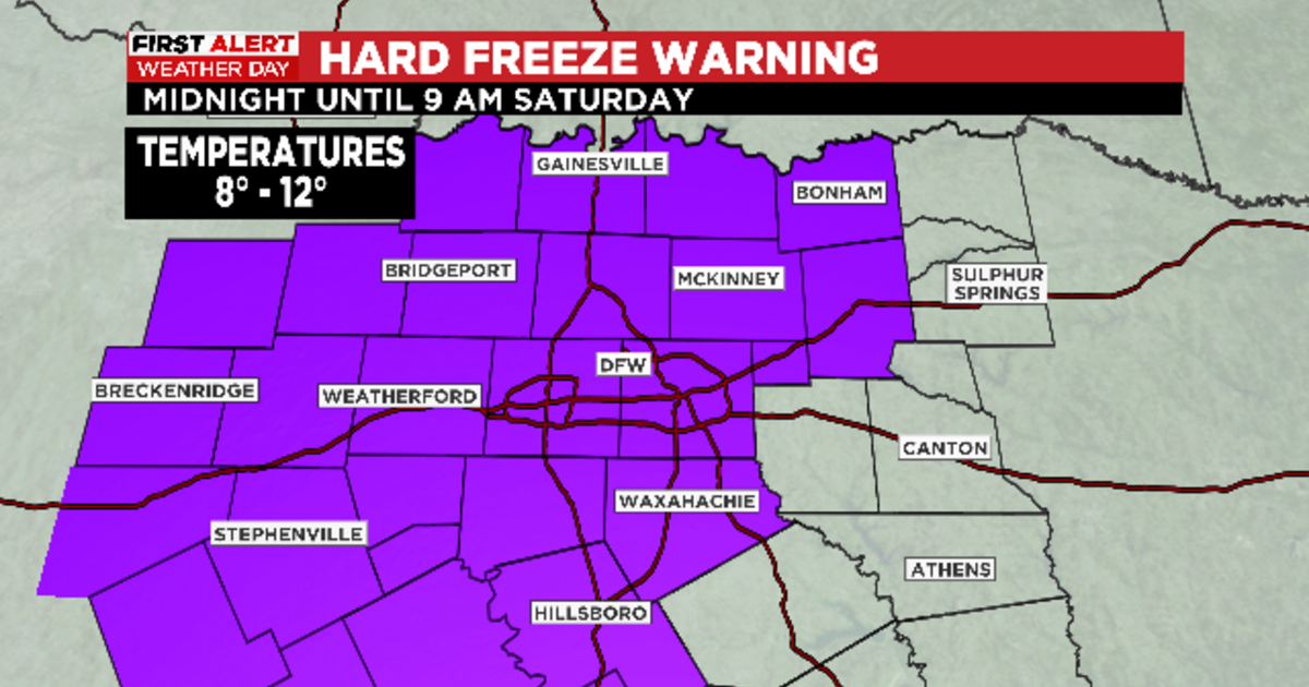 Cold Weather Keeps Frozen Precipitation Lingering Across North Texas