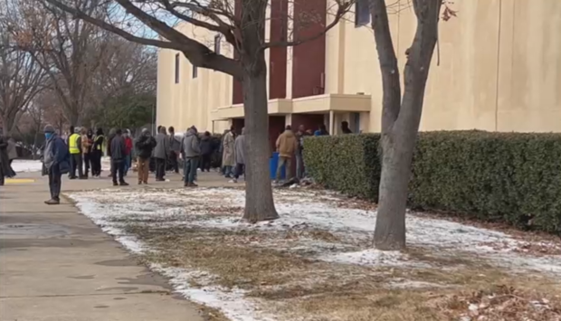 Temporary homeless shelter at Fair Park 