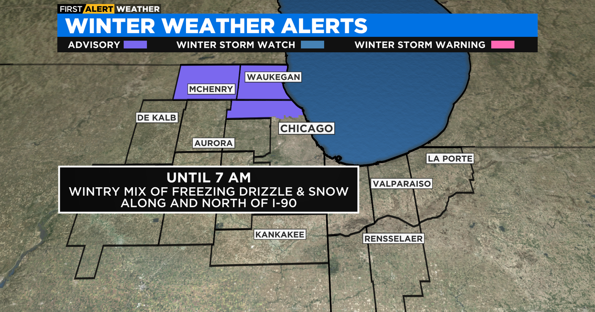 Chicago First Alert Weather: Freezing Drizzle, Light Snow North Of I-90 ...