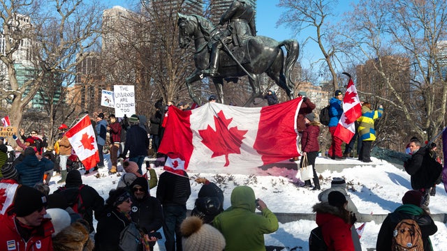 Freedom Convoy Truckers Protest In Toronto 