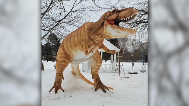 Snow Dinosaur in Becker 