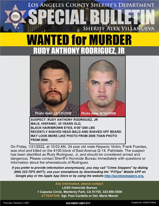 Rudy Rodriguez murder poster 