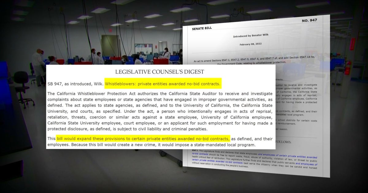 CBS13 COVID Lab Investigation Prompts New Legislation to Protect Whistleblowers & Taxpayers