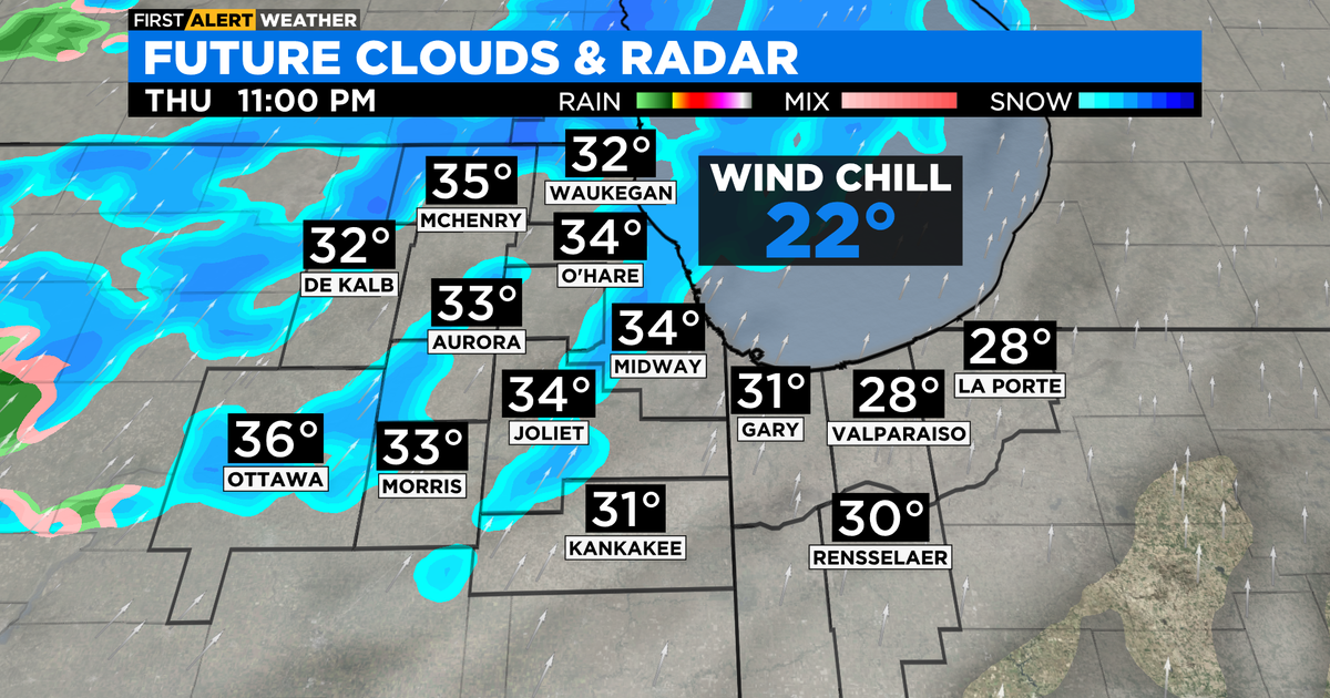 Chicago First Alert Weather: Snow Showers Increase Thursday Evening ...