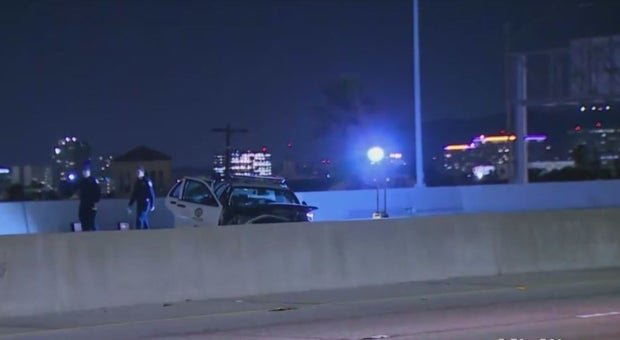 3 LAPD Officers Hurt In Wreck On 110 Freeway In Pico Union 