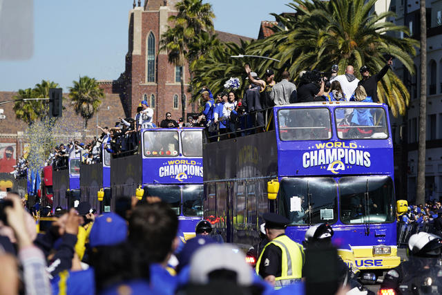 Los Angeles Rams celebrate Super Bowl victory with parade