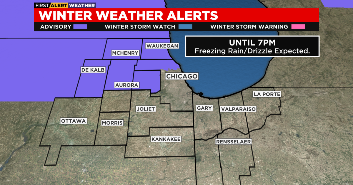 Chicago Weather Alert: Showers, Freezing Rain; Winter Weather Advisory ...