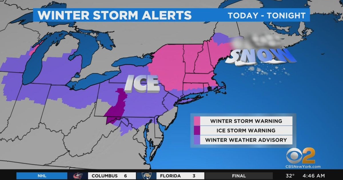 First Alert Weather: Ice and snow for morning commute - CBS New York